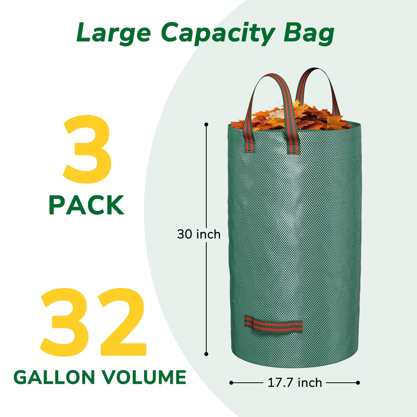 GreatBuddy heavy-duty fabric material ensures durability for yard tasks.