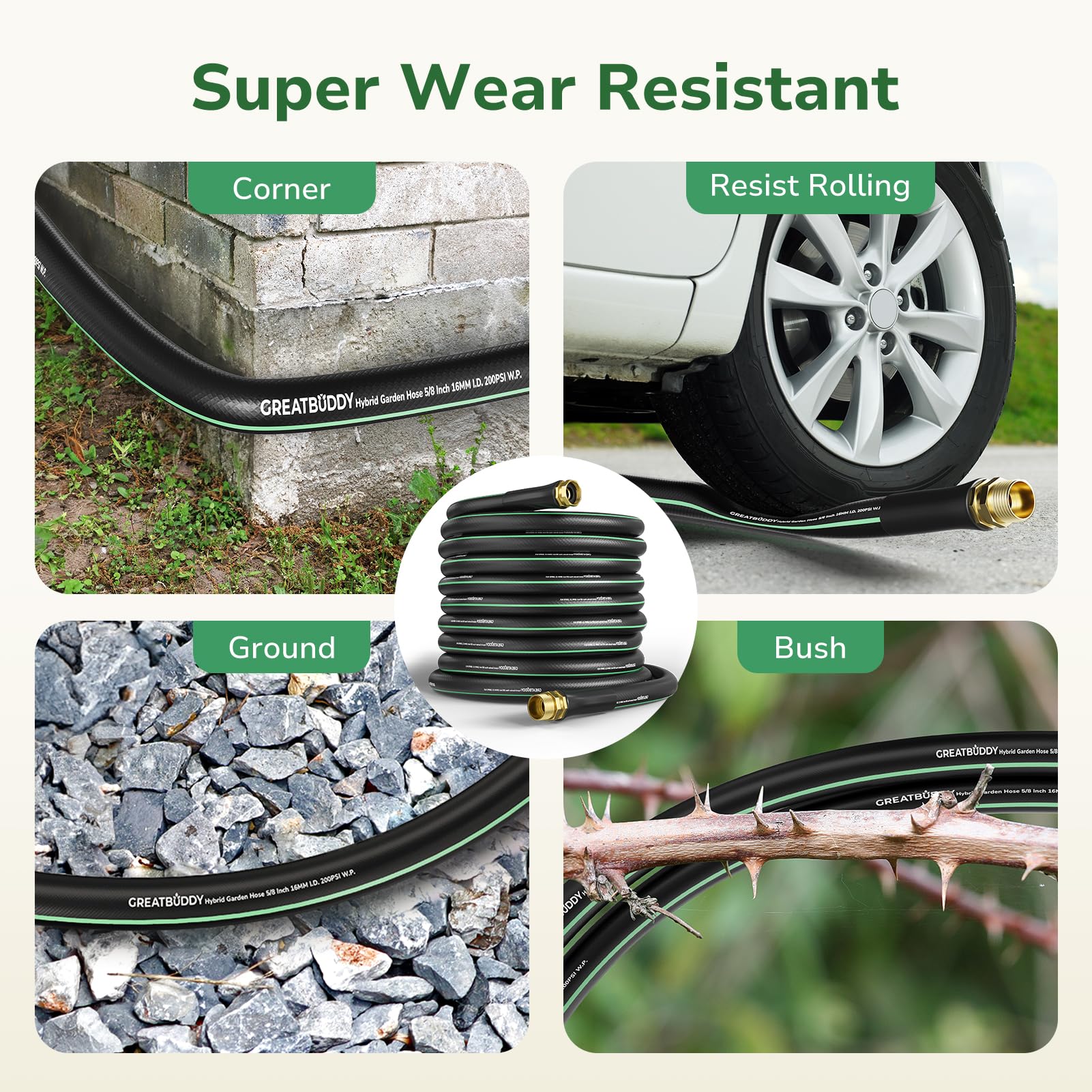 GreatBuddy compact storage roll-up with hose neatly stored.