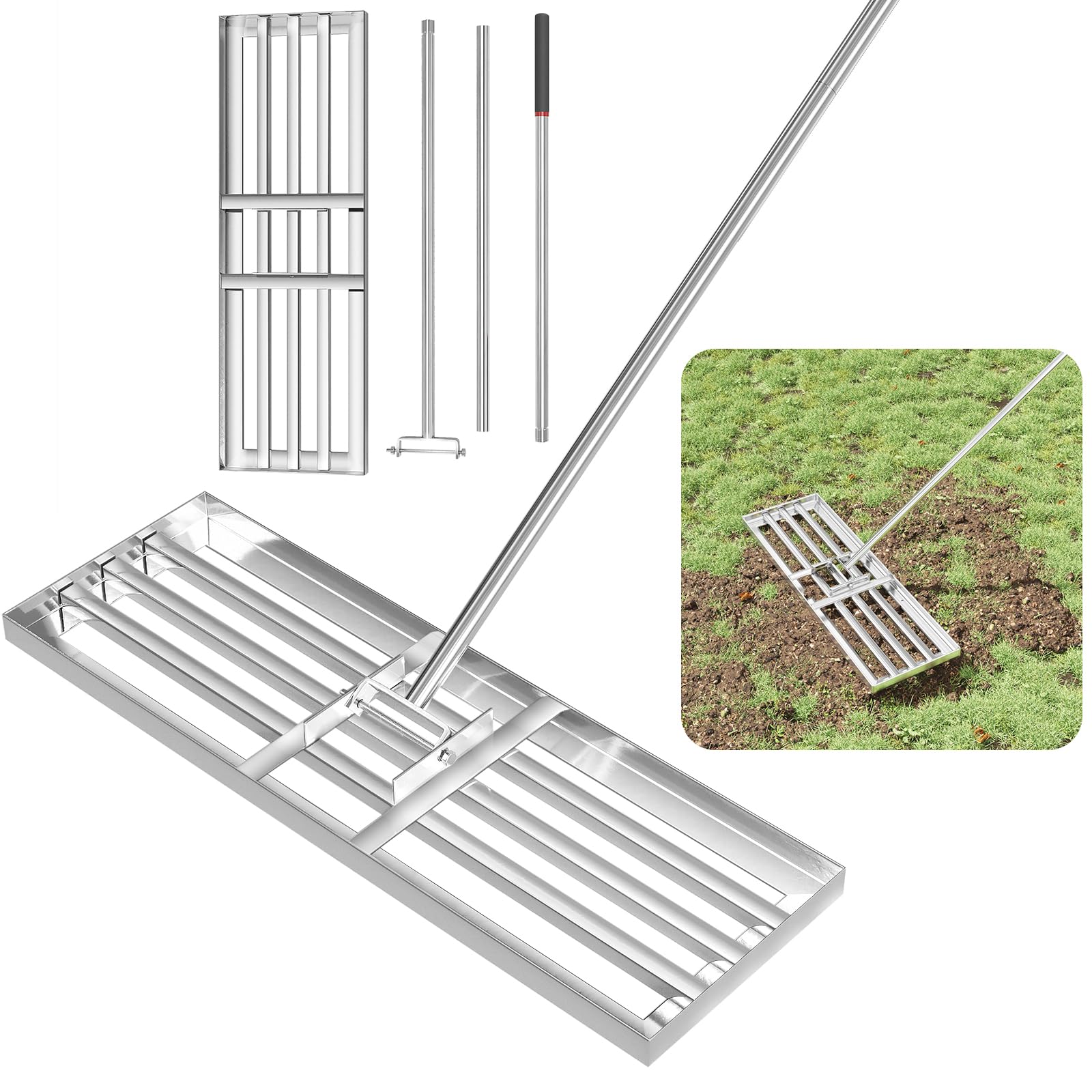 GreatBuddy lawn leveling rake plate 30x10 for precise lawn leveling