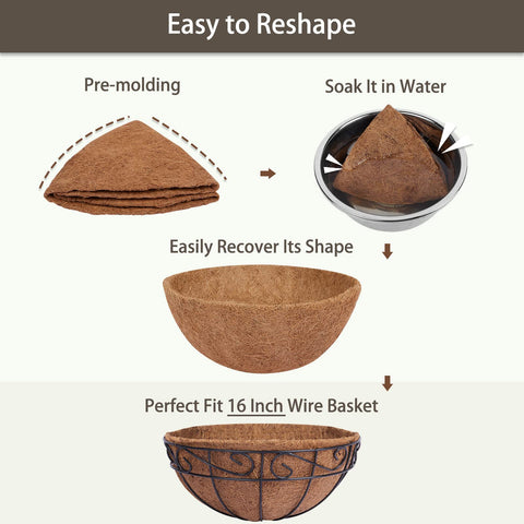 GreatBuddy moisture-retaining coconut liner helps keep soil evenly hydrated.