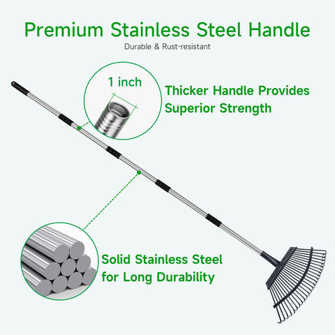 GreatBuddy rustproof stainless steel handle resists corrosion for durability