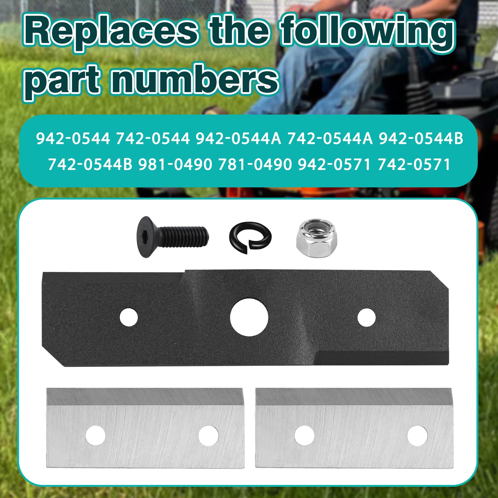Greatshow chipper blade dimensions 3-3/8 by 1-1/4 inches