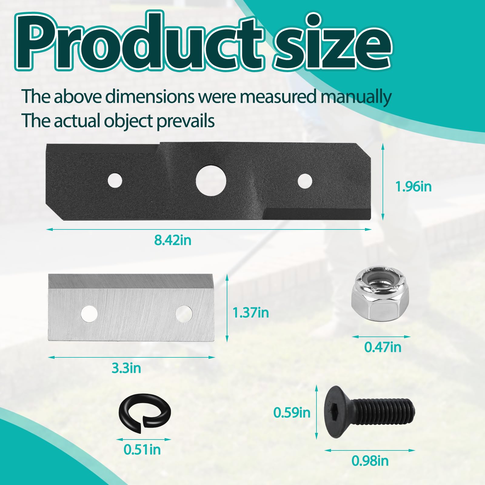 Greatshow shredder blade kit with precise dimensions for efficient shredding