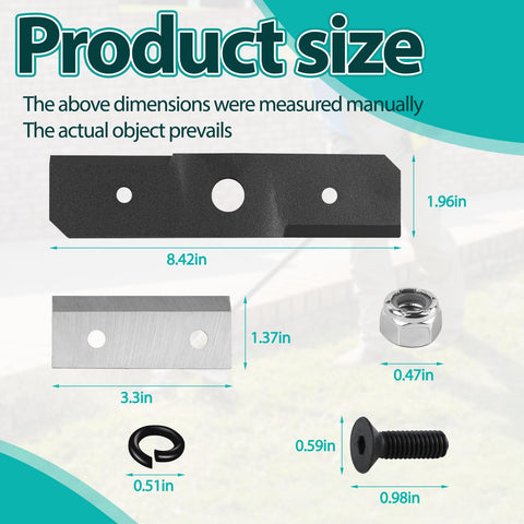 Greatshow shredder blade kit with precise dimensions for efficient shredding