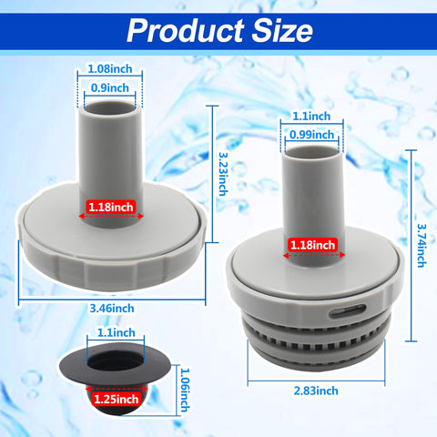 GREATUS 1-25 inch fittings enable easy, secure hose connections.