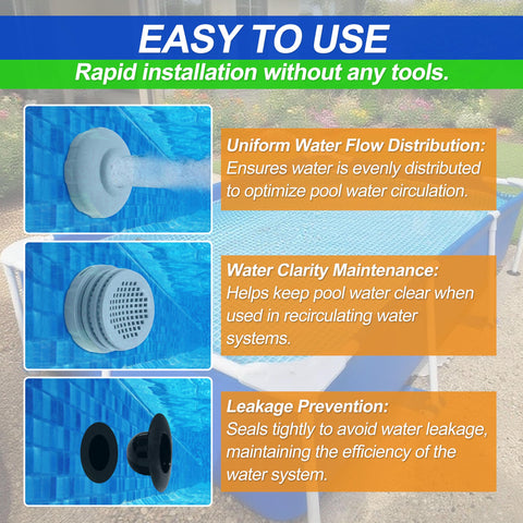 GREATUS inlet nozzle 12364 focuses jet flow for better distribution.