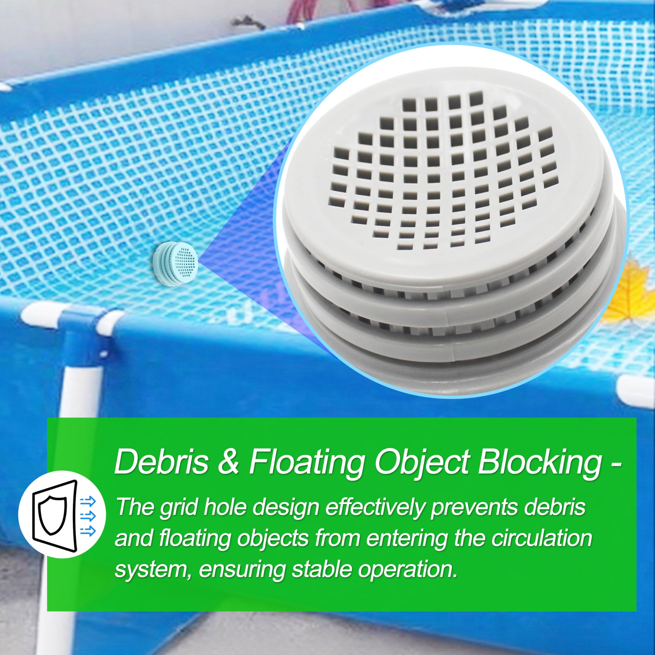 GREATUS strainer grid 11072 promotes balanced water entry in pools.