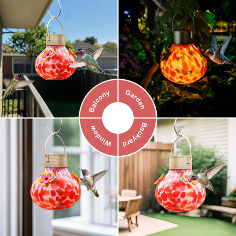 Grebilux durable rust-resistant hanger hummingbird feeder outdoor
