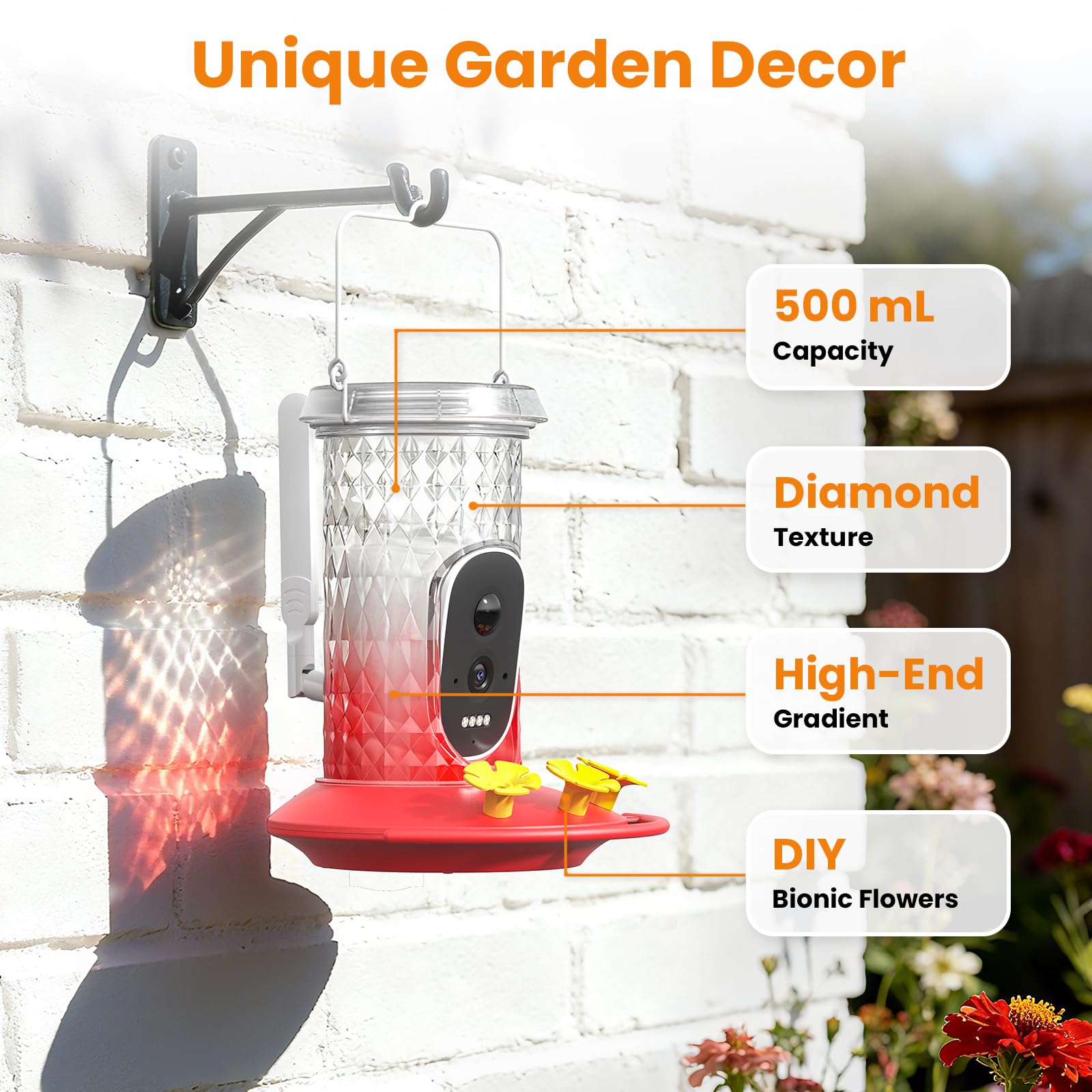 Grebilux four-mount design supports hanging, pole, tree, or wall installation