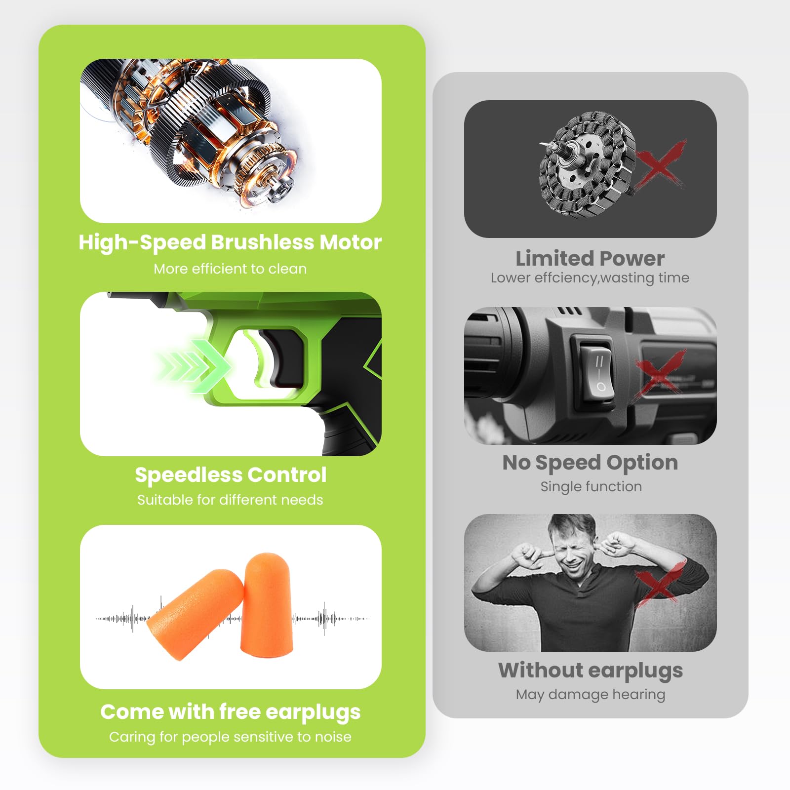Grebilux multi-scene nozzles for versatile tasks.