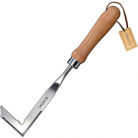 GREBSTK crack weeder with stainless steel blade clears cracks between stones.