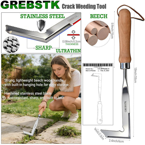 GREBSTK crevice between pavers demonstrates precise penetration without surface damage