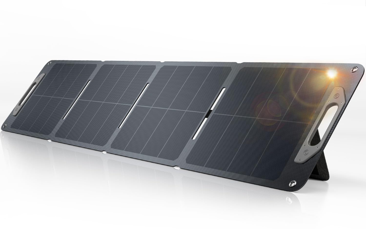 GRECELL 120W folding solar panel open for portable power on the go