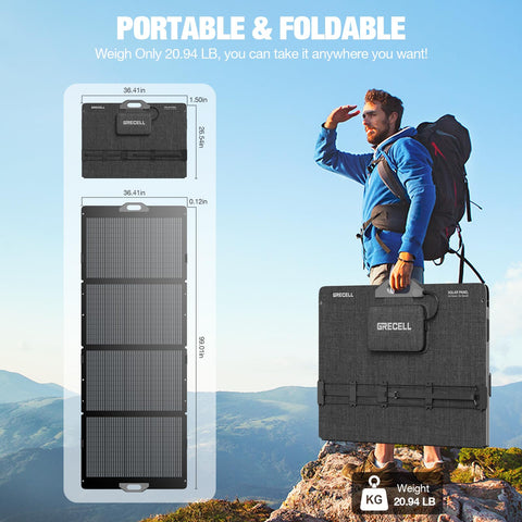 GRECELL 350W carry bag and handle for easy transport.