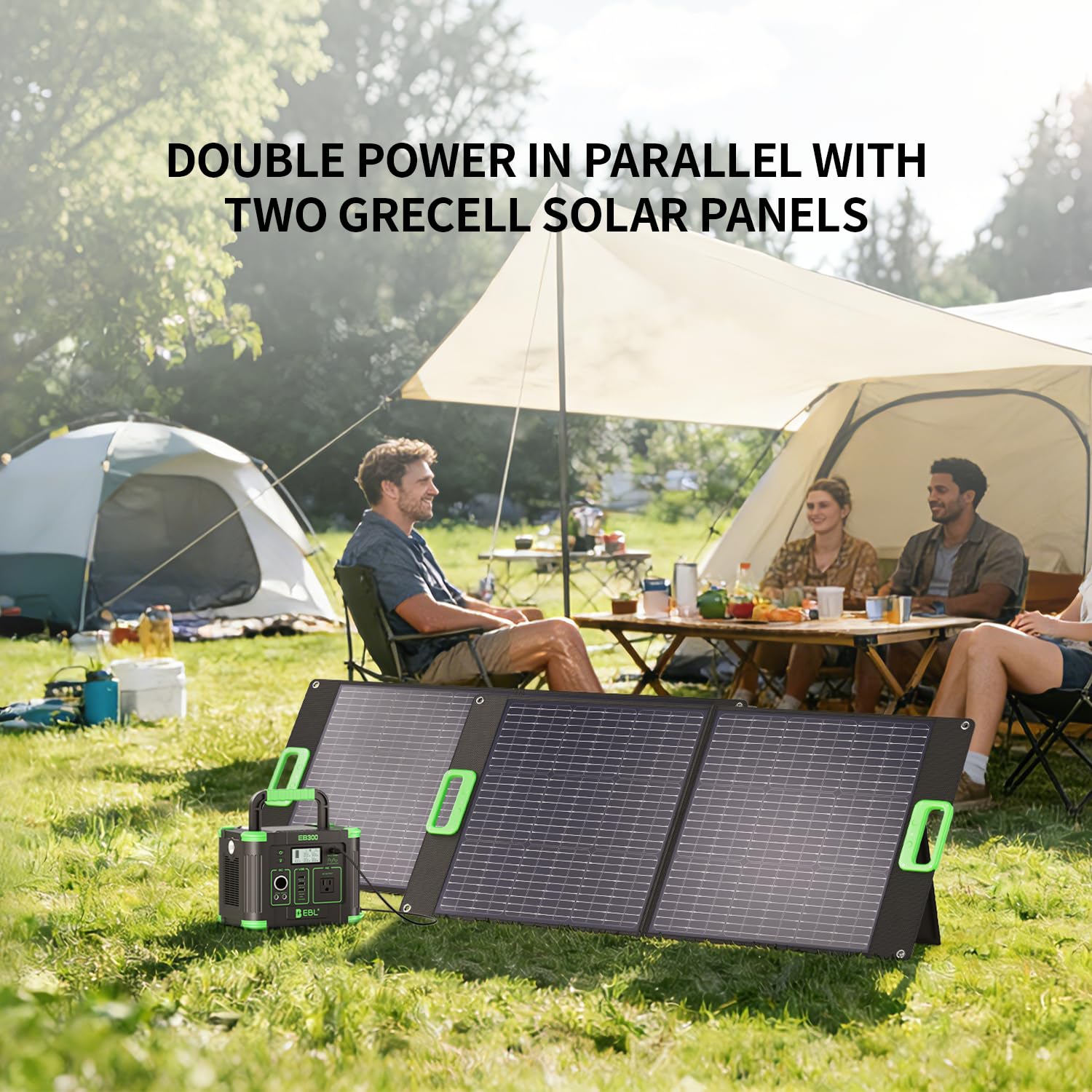 GRECELL complete solar kit is ready out of the box for quick setup.