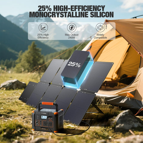 GRECELL adjustable stand provides stable outdoor setup for optimal sun.