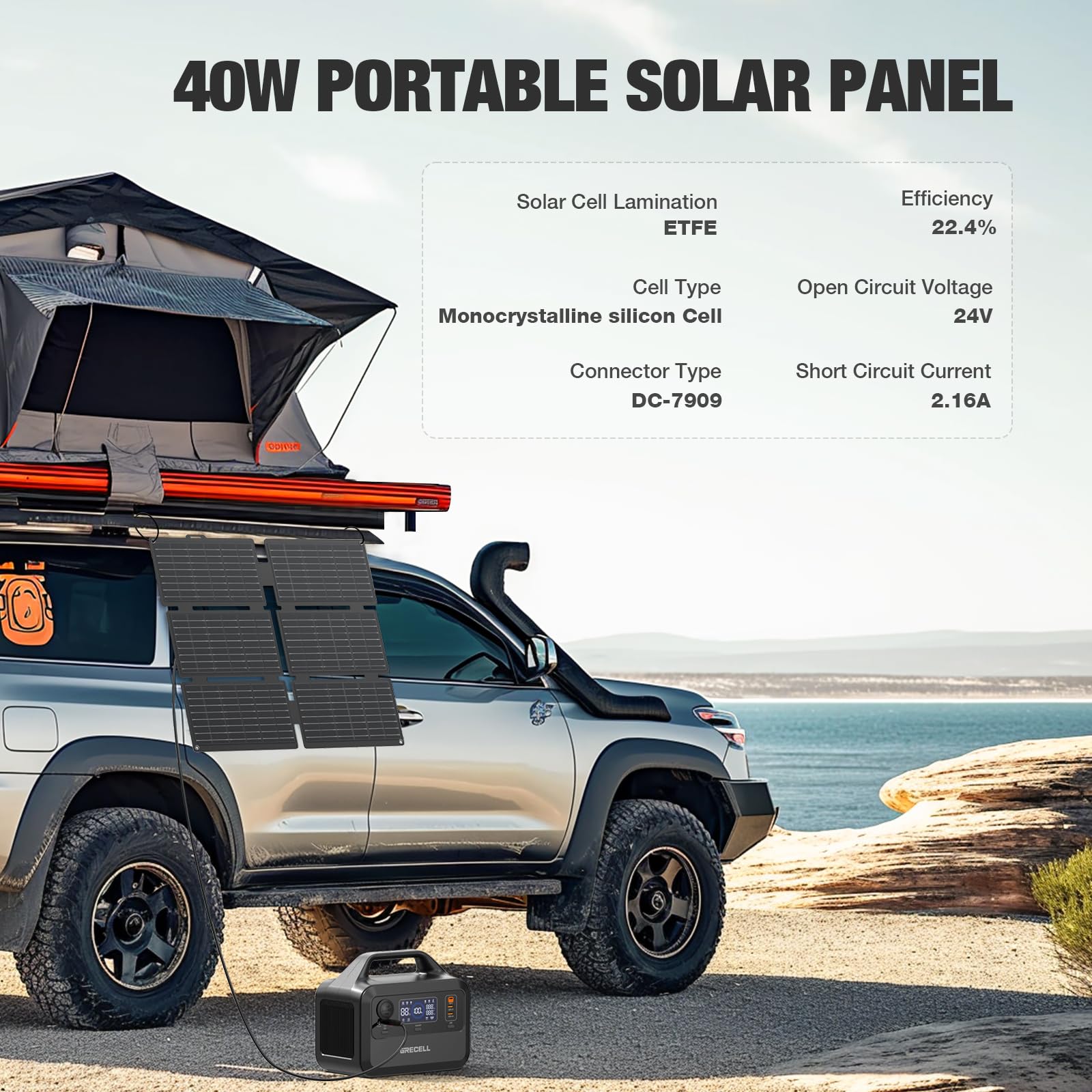 GRECELL portable power station ready for camping and travel.