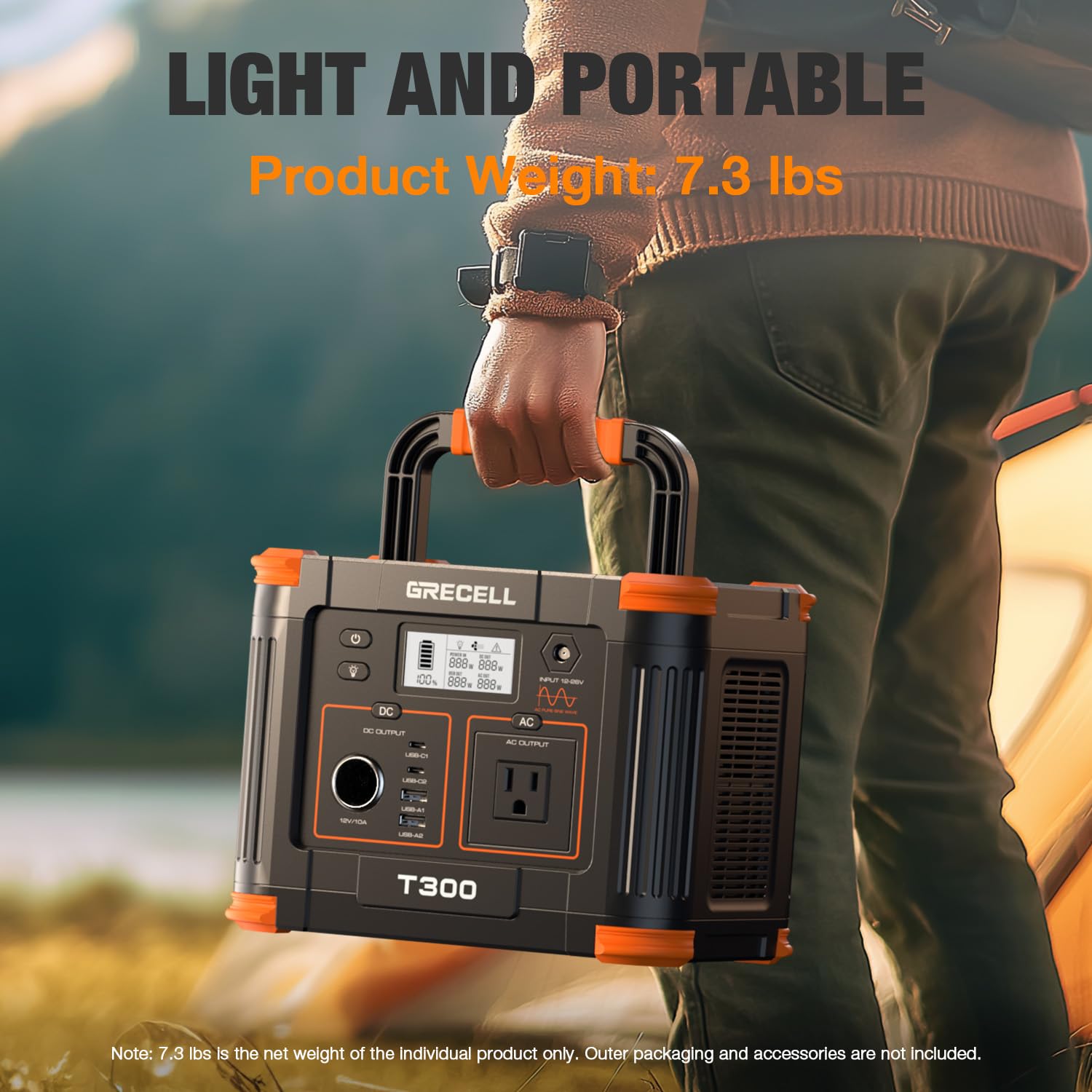 GRECELL portable power station six-port-charging for multiple devices.