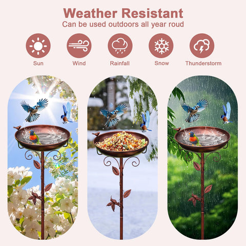 GRECOMEIN antique bronze finish adds elegant outdoor decor while providing water
