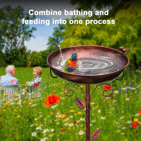 GRECOMEIN 12-inch bowl offers ample space for bathing and drinking