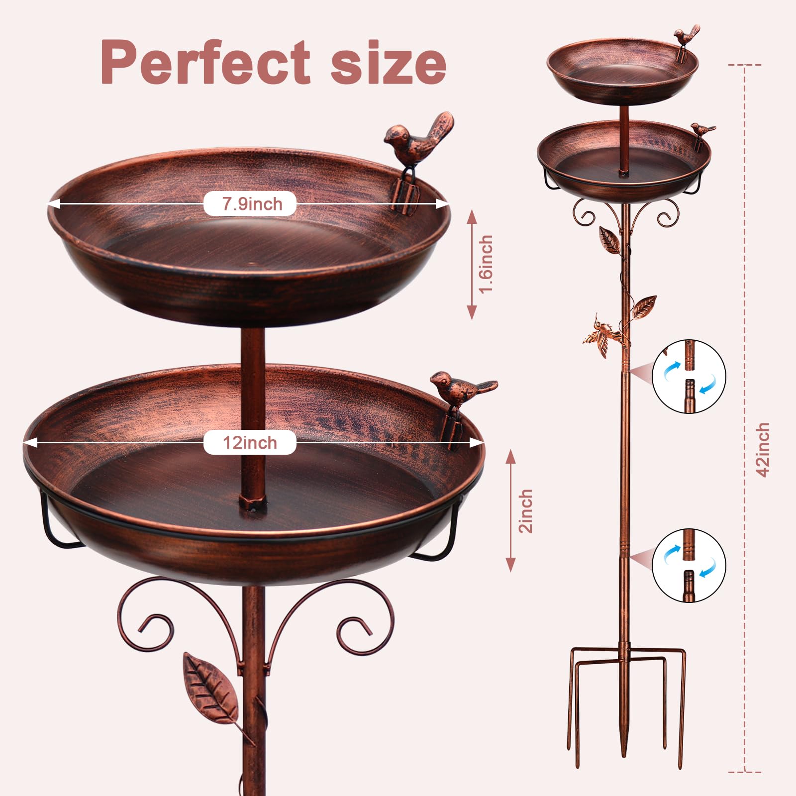 GRECOMEIN bird-feeder-seed-tray invites seeds and diverse birds to the space.