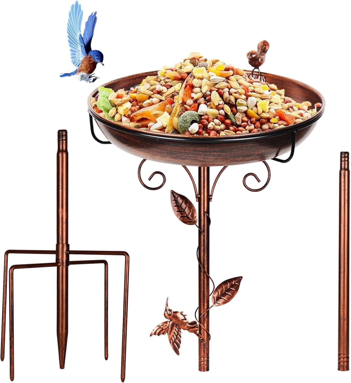 GRECOMEIN solar fountain-ready option can attract more birds around the water