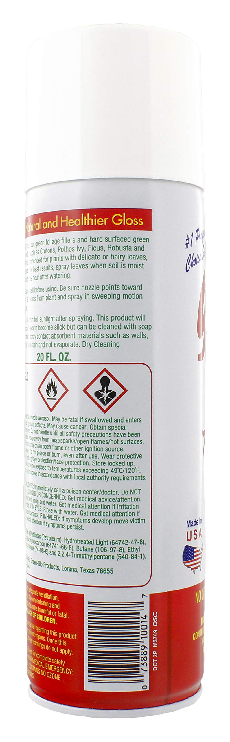 Green Glo Plant Polish acts as a dust shield to keep foliage cleaner longer.