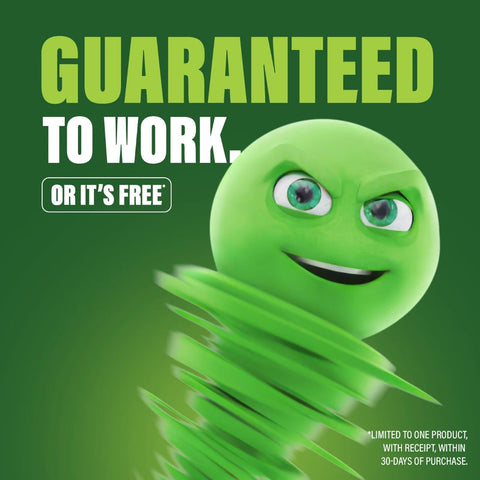 Money-back guarantee icon beside Green Gobbler product.
