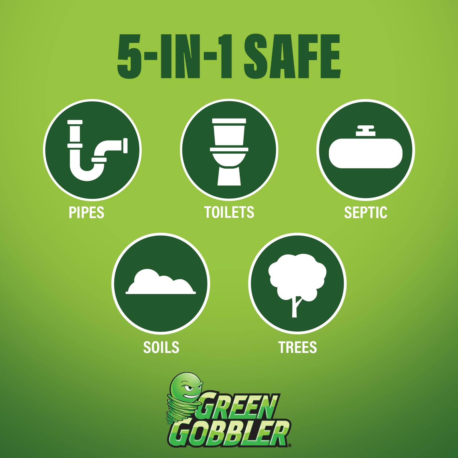 Foam expanding through pipes reduces future root intrusion with Green Gobbler.