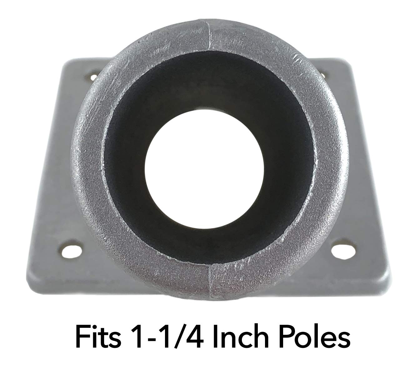 Green Grove 1.25-inch pole bracket fits most standard flag poles.