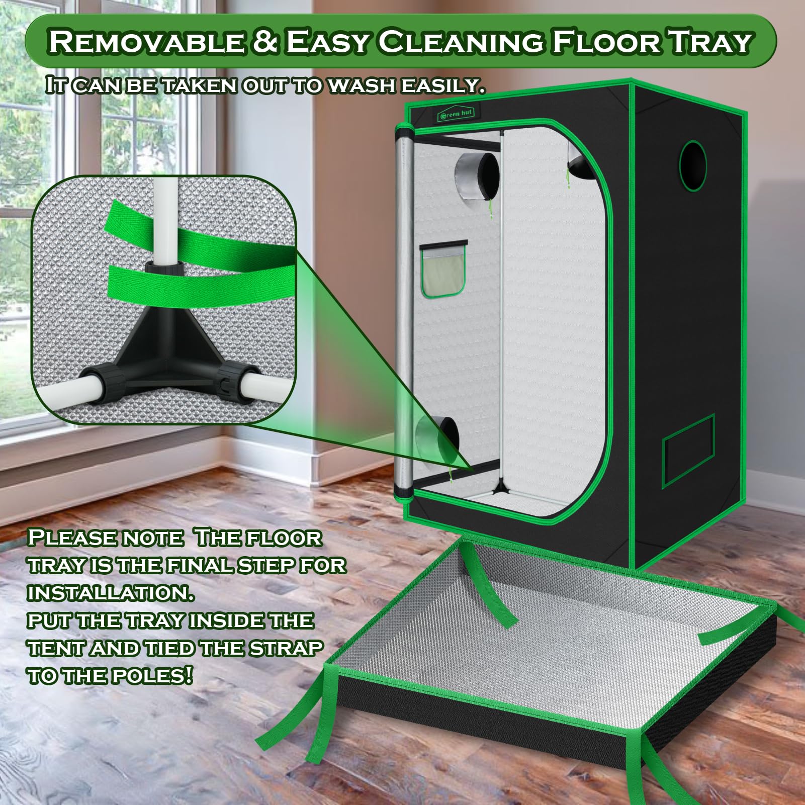Green Hut assembly instructions enable easy setup