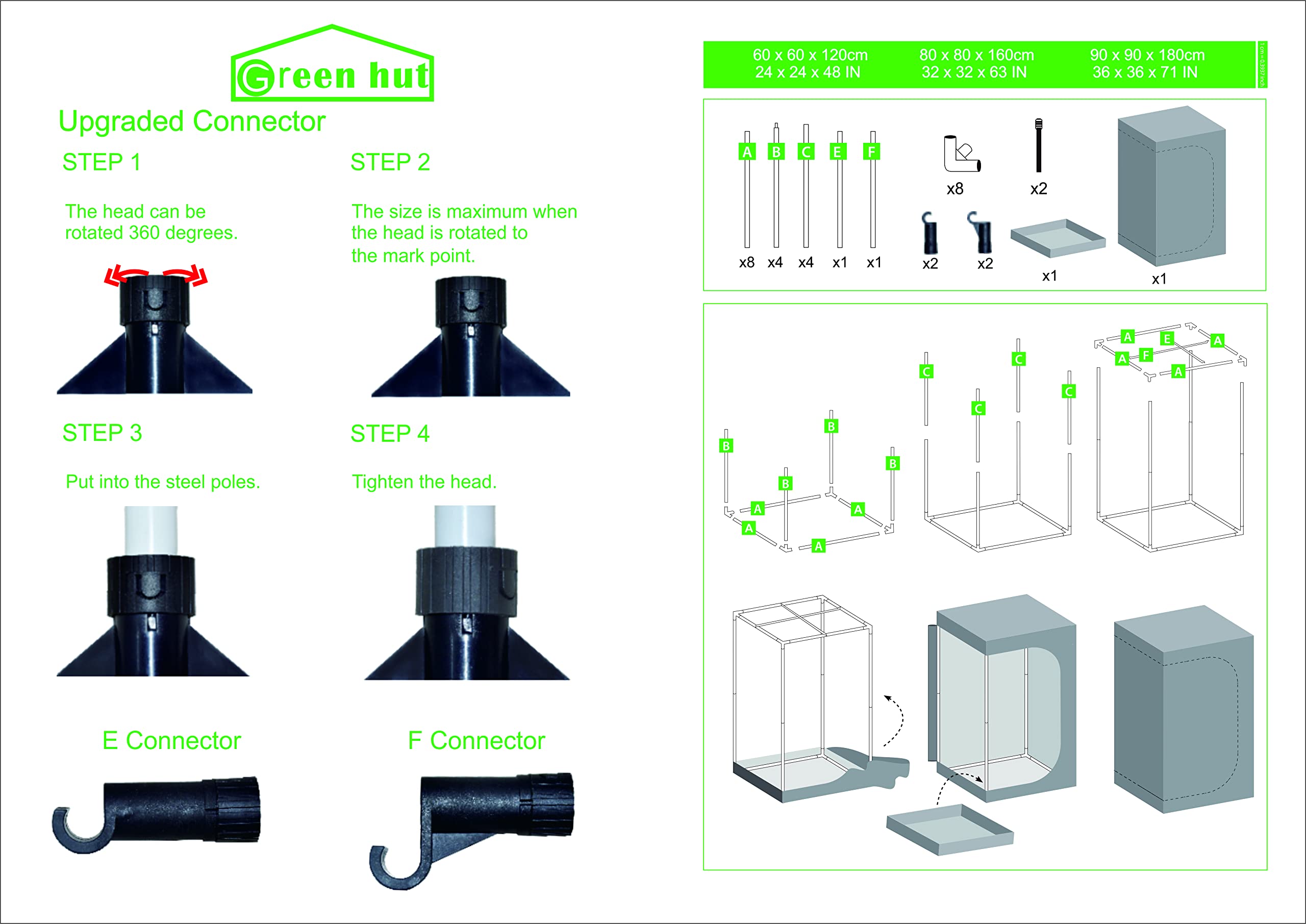 Green Hut hydroponics indoor grow setup in a compact tent