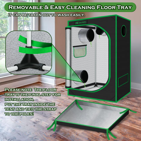 Clear assembly manual from Green Hut grow tent for quick setup