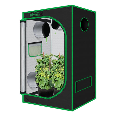 Green Hut grow tent with observation window for easy monitoring of plants