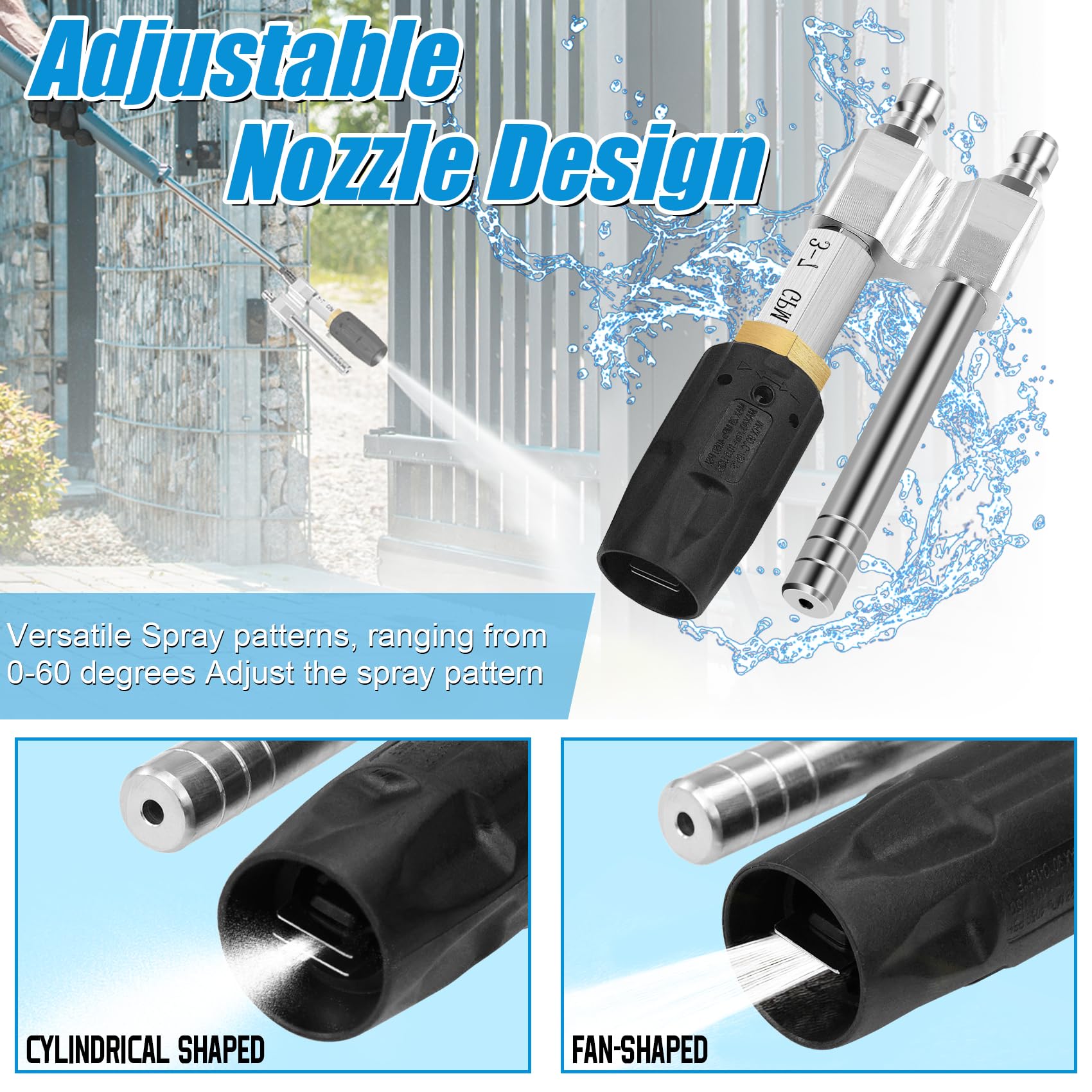 Green Living 2-in-1 shooter tip with quick-connect for fast attachment