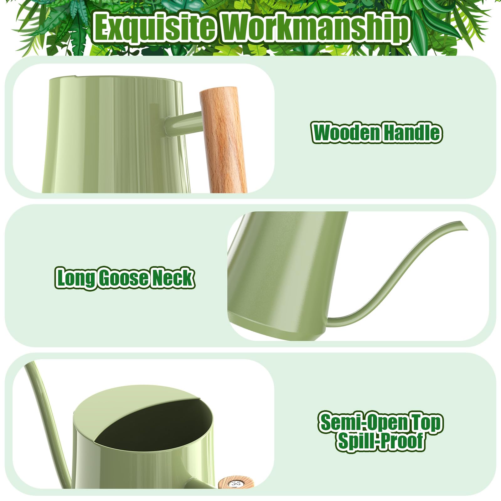 Green Moon 35oz compact garden-use watering can for small pots