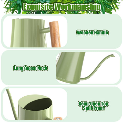 Green Moon 35oz compact garden-use watering can for small pots