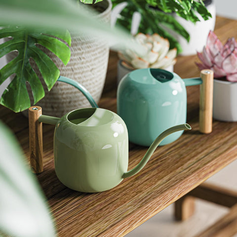 Green Moon 1.2L watering can suitable for indoor and outdoor use