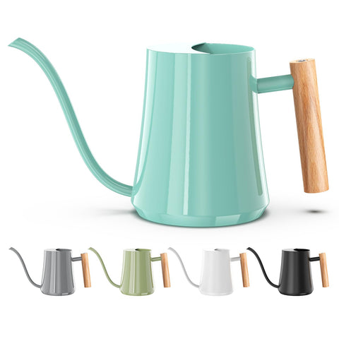 Green Moon watering can with long spout for precise indoor watering.