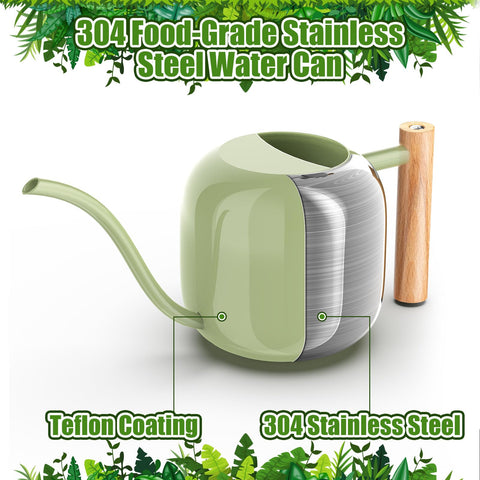 Green Moon long spout watering can designed to reach hanging plants