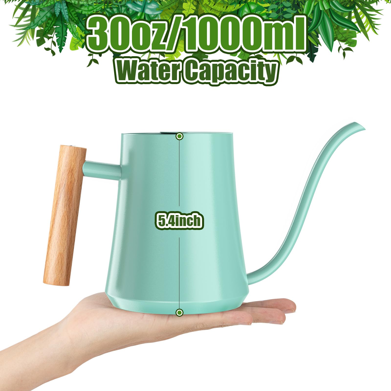 Green Moon stainless steel body with powder coating for durability and rust resistance.