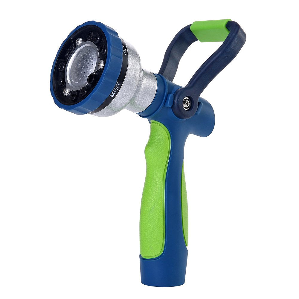 GREEN MOUNT hose nozzle with ergonomic handle enabling easy water flow control