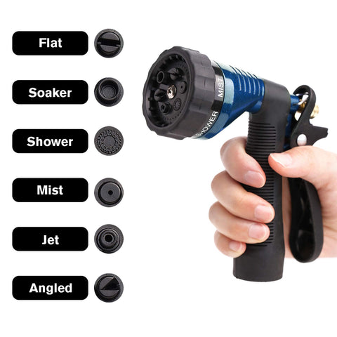 GREEN MOUNT pistol grip handle offers comfortable control during watering