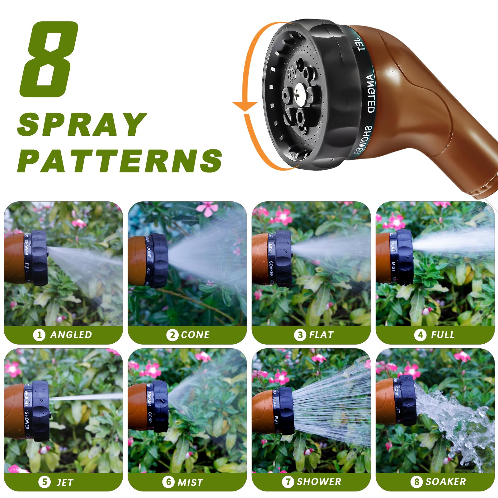 GREEN MOUNT bronze wand in flat pattern for quick patio cleanup