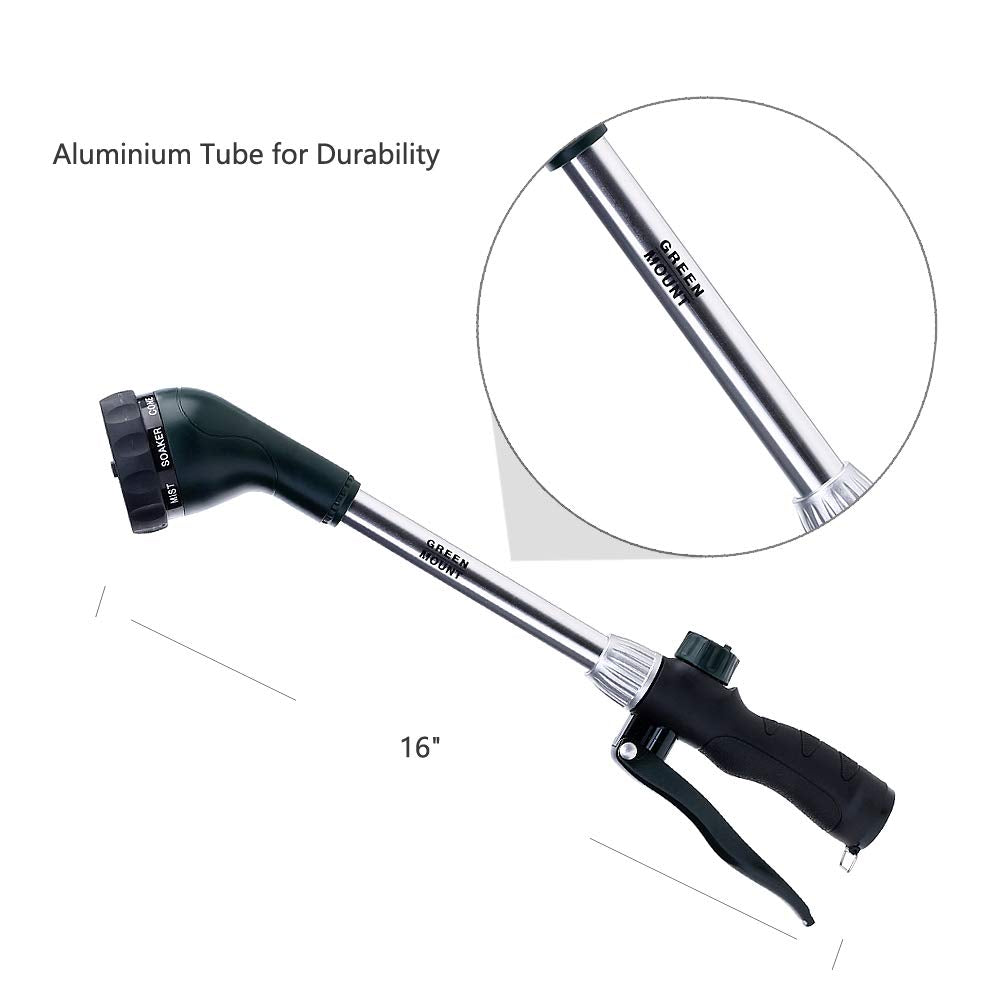 GREEN MOUNT heavy-duty aluminum wand resists corrosion for lasting outdoor use.