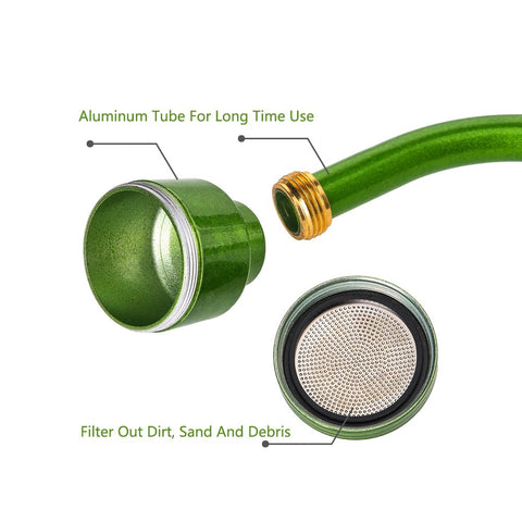 GREEN MOUNT hose connection enabling versatile reach across beds.