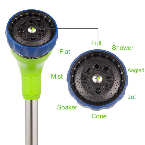 GREEN MOUNT watering wand shower pattern provides lawn irrigation evenly