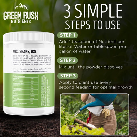 Green Rush Nutrients suitable for coco and rockwool systems