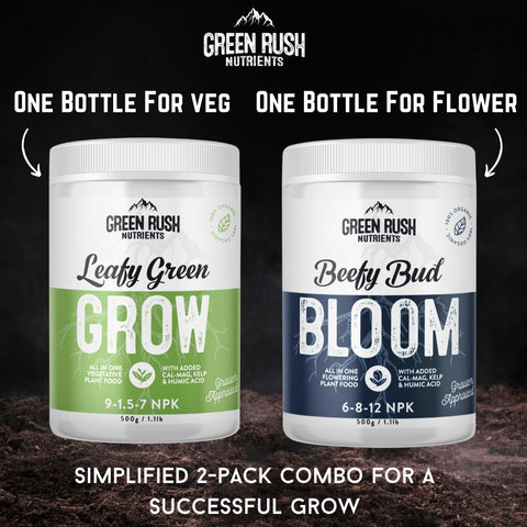 Green Rush Nutrients vegetable growth indoors showing versatile use