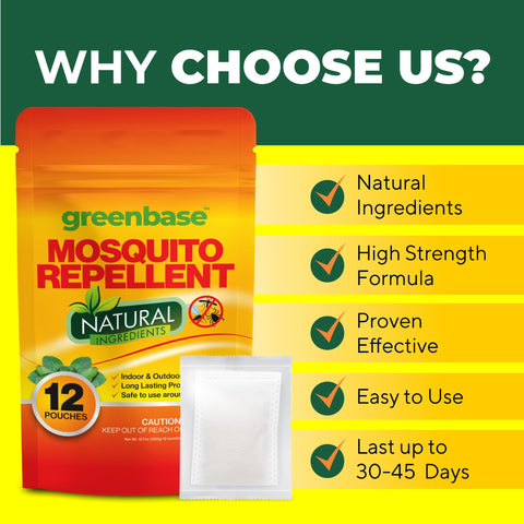 Close-up of Greenbase natural ingredients for mosquito repellent pouches